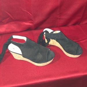 Mark Fisher Black Suede Women Wedge heels